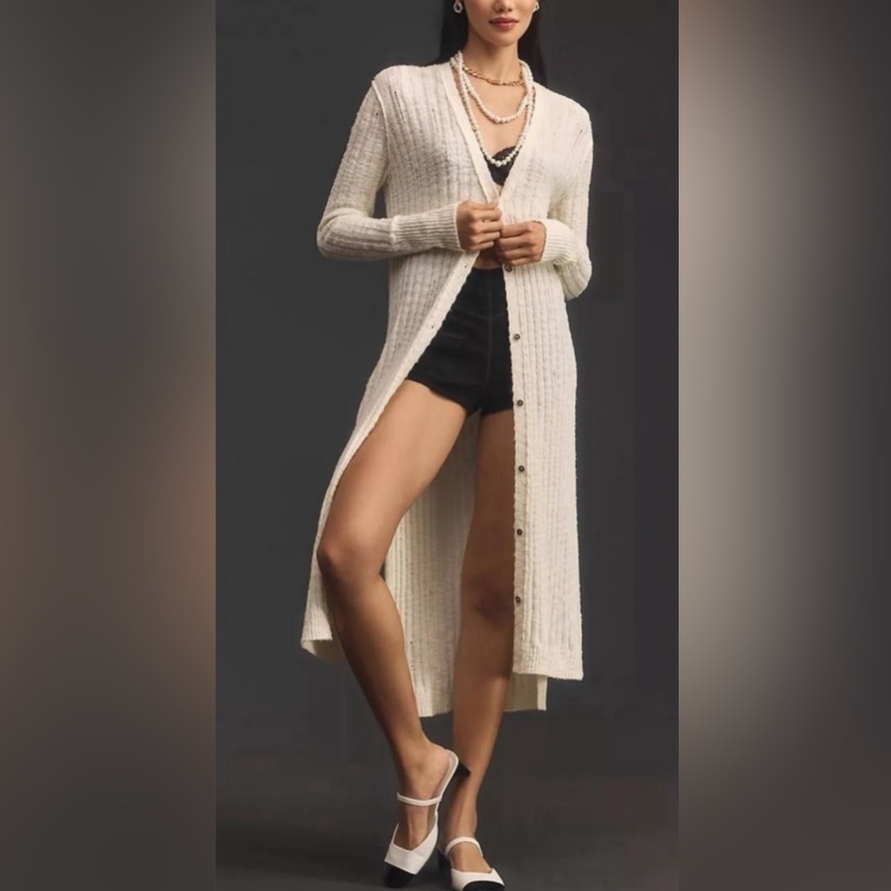 Anthropology Pilcro Gauzy Duster Cardigan Sweater. NWT Size Small. $128 msrp